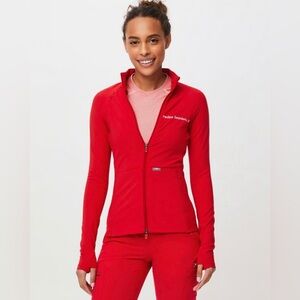 Figs Pop Red scrub jacket Size Medium